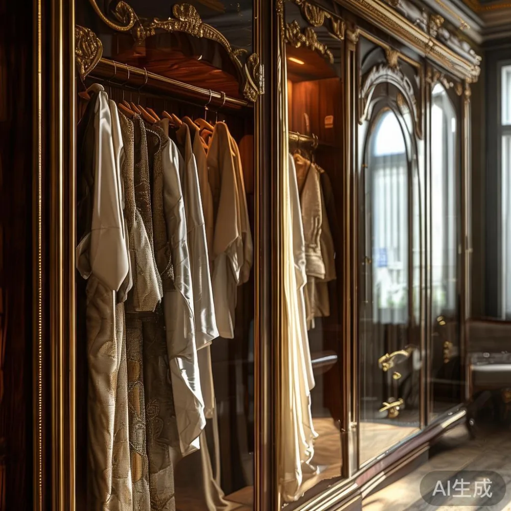 Wardrobe mewah gaya Perancis di kondominium KL