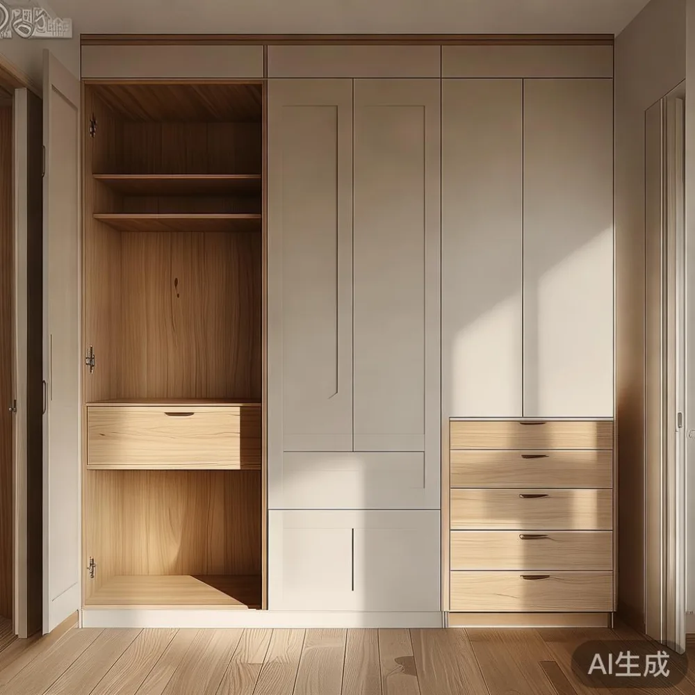 Gambar wardrobe mewah gaya Amerika di teres di JB