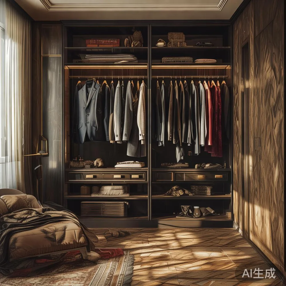 Wardrobe mewah gaya Amerika di teres JB