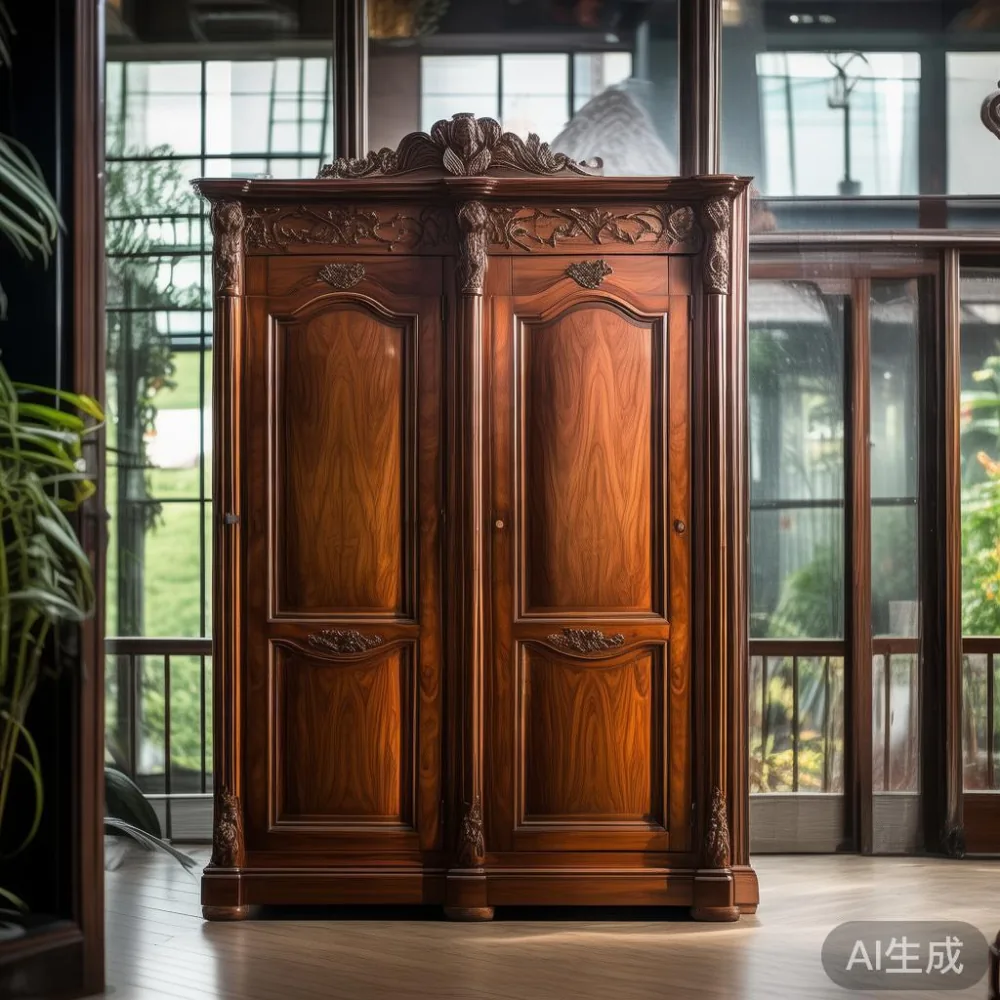 Wardrobe bergaya Perancis di teres moden Malaysia