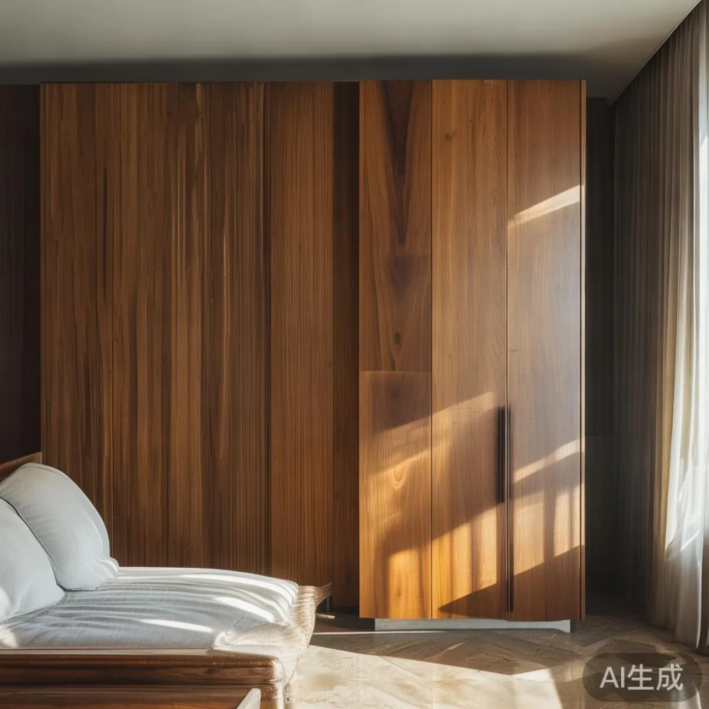 Wardrobe minimalis Amerika di kondominium Kuala Lumpur