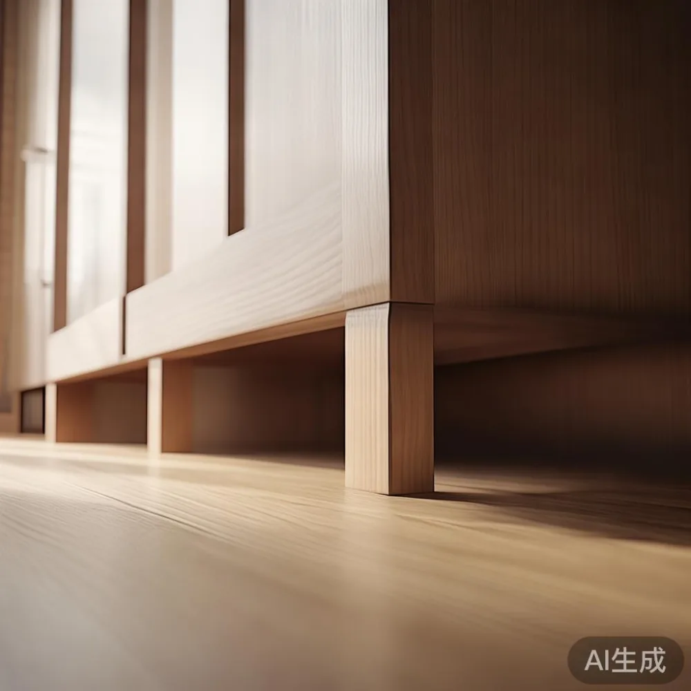 Cara Padankan Perabot dengan Interior Minimal Hangat di Kondominium Ma — detail of the base and leg construction on a bed
