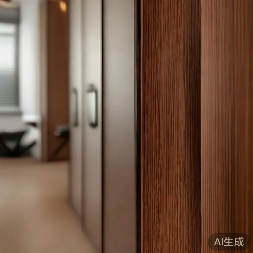 Cara Padankan Perabot dengan Interior Minimal Hangat di Kondominium Ma — close-up of the grain and joinery detail, shallo