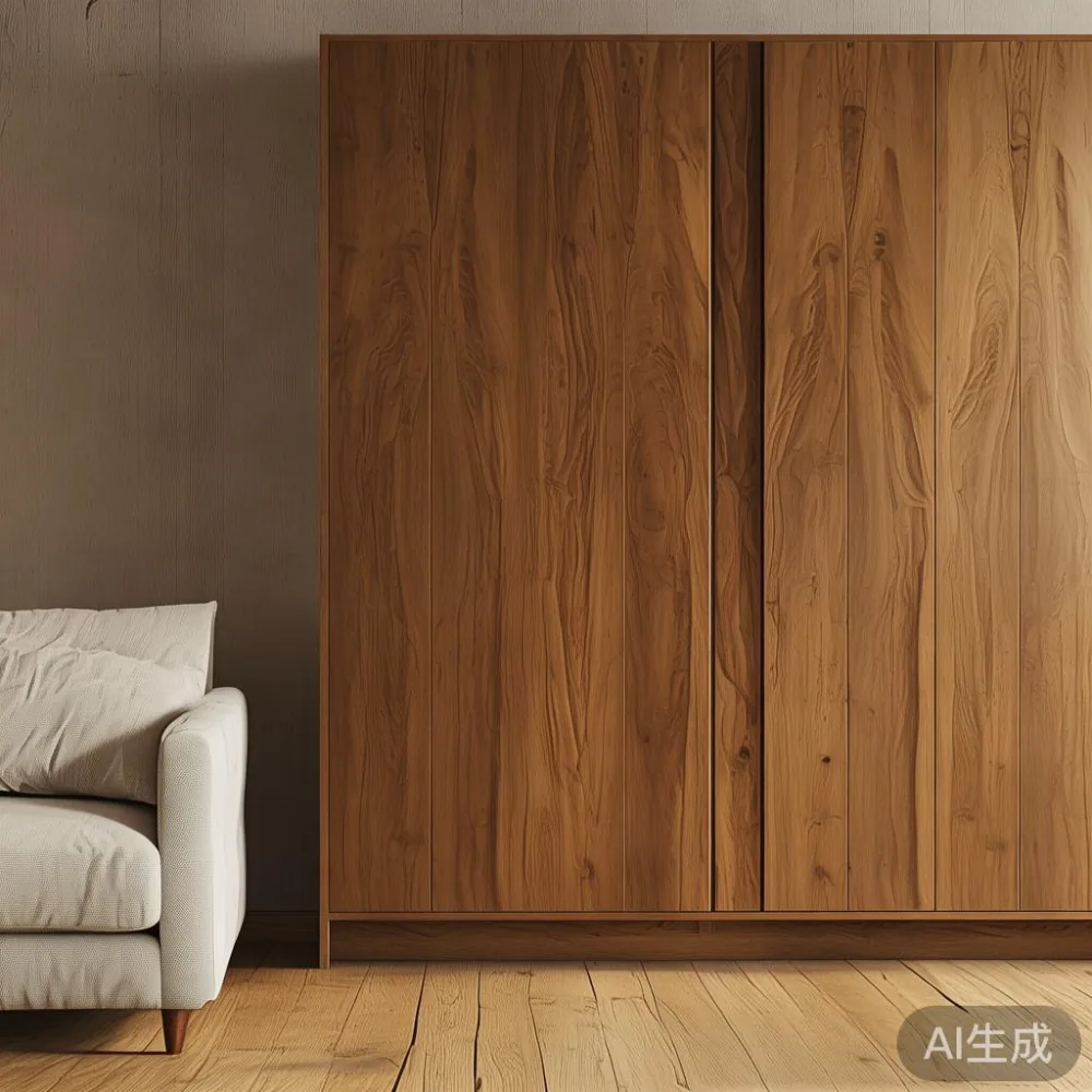 Menangani Cabaran Kelembapan Pada Perabot Kayu Kilap Di Rumah Anda — staged against a plain wall with a linen sofa ne