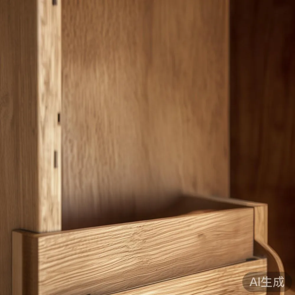 Memahami Cabaran Logistik dan Penyelenggaraan Perabot Kayu Pepejal di  — close-up of the grain and joinery detail, shallo