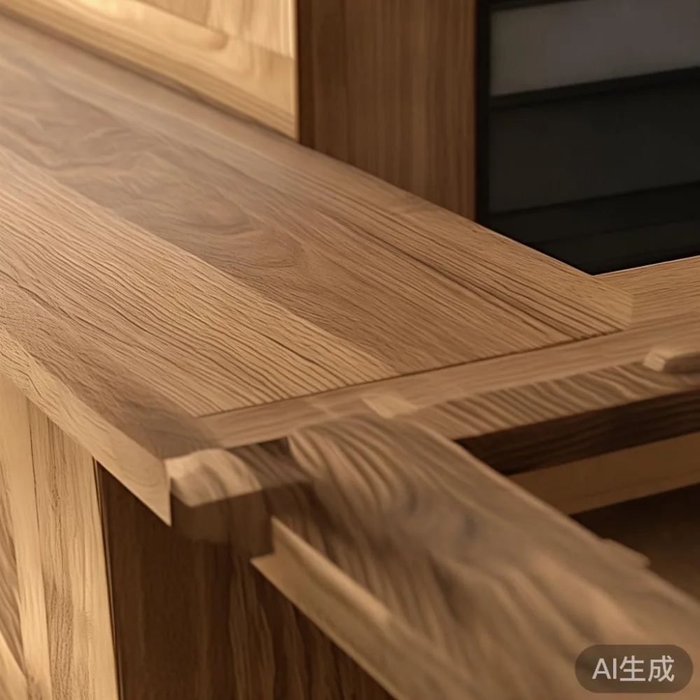 Veneer lwn Kayu Pepejal: Perbandingan Kos 5 Tahun untuk Almari Baju An — close-up of the grain and joinery detail, shallo